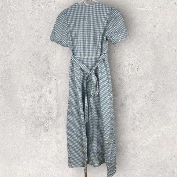 Reformation 100% Linen Weiss Dress Womens Size Large $278 USD NEW Wrap Maxi Boho - Picture 16 of 16